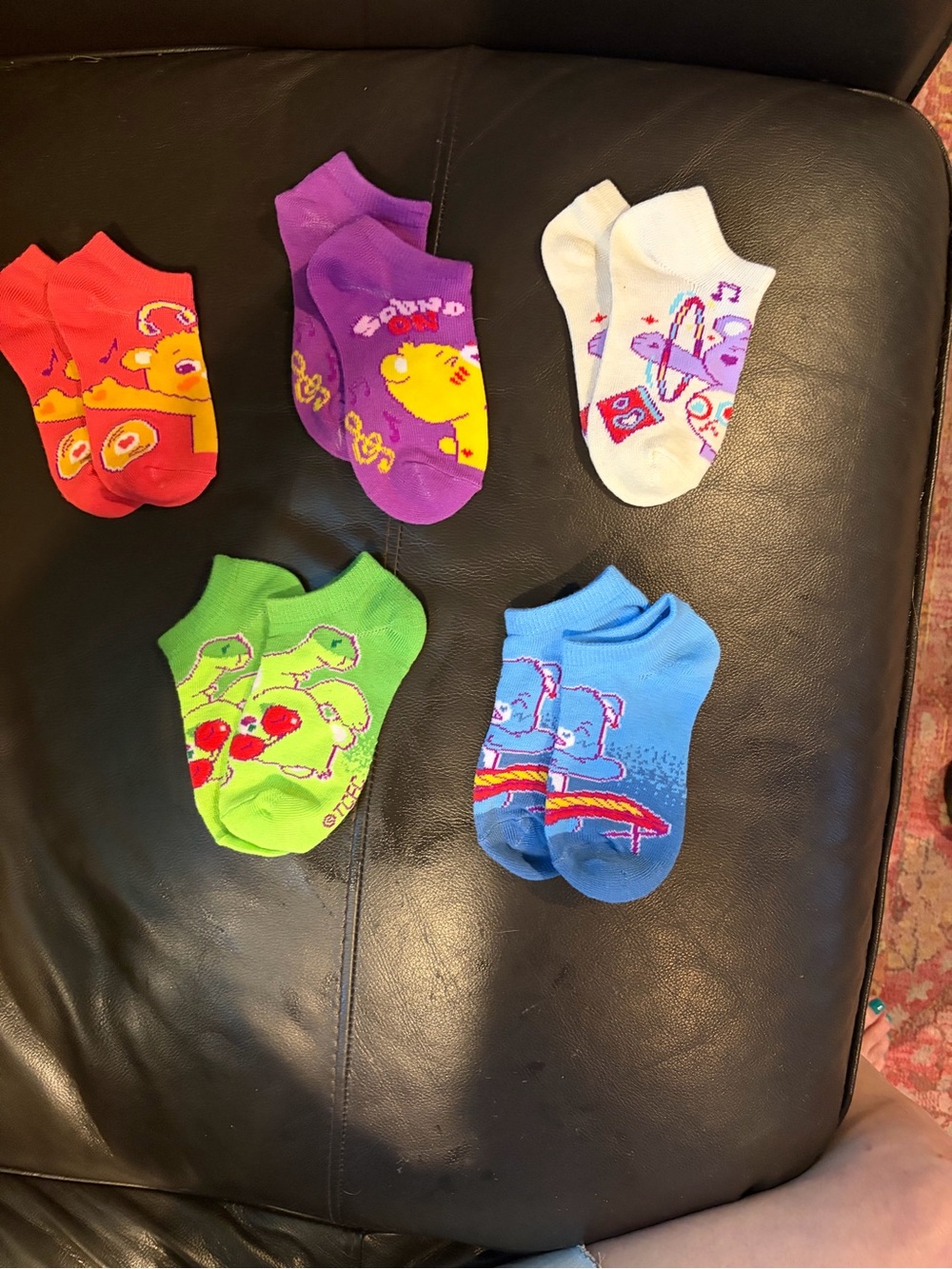 Kids Colorful Character Ankle Socks - Multicolor Pack